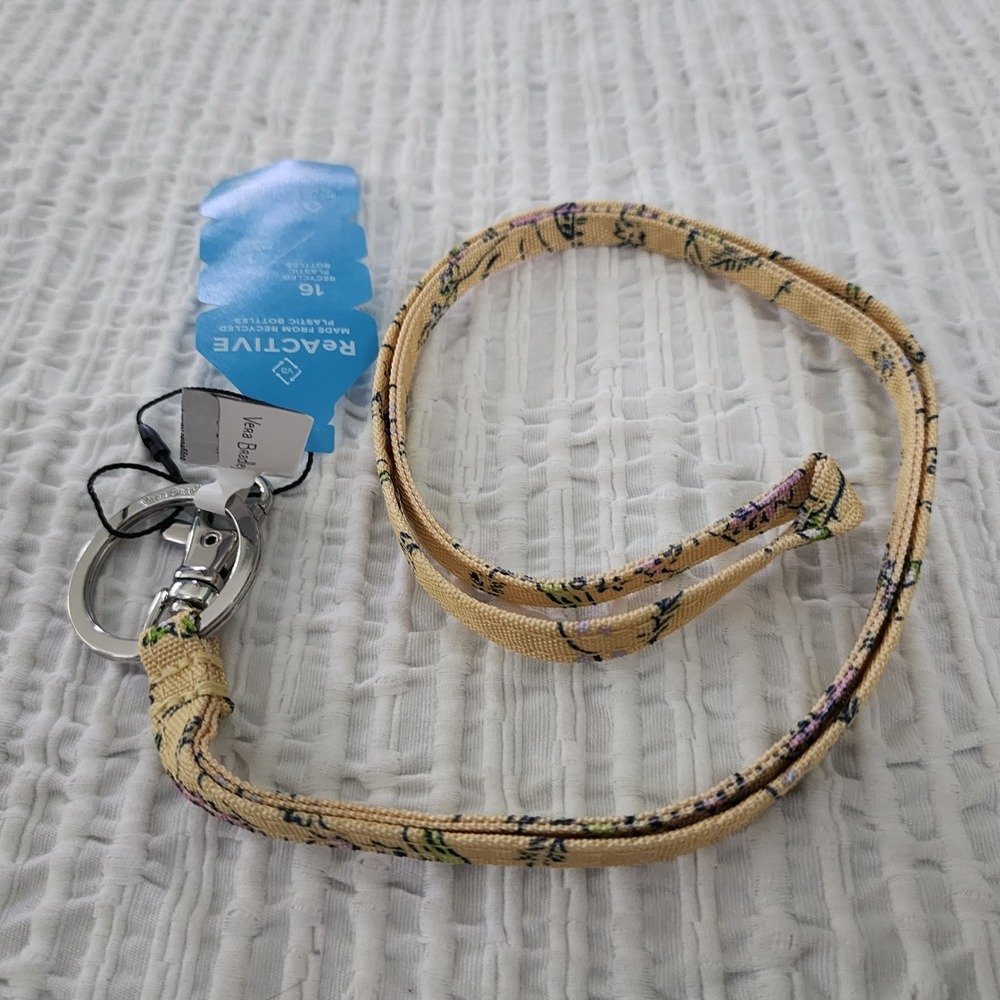 Vera Bradley ReActive Lanyard Sunlit Garden Yellow Floral 26692-12550 NWT